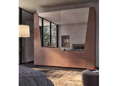Šatník hnědá Ložnice Dřevo Skříň Luxus Moderní Šatní skříně
