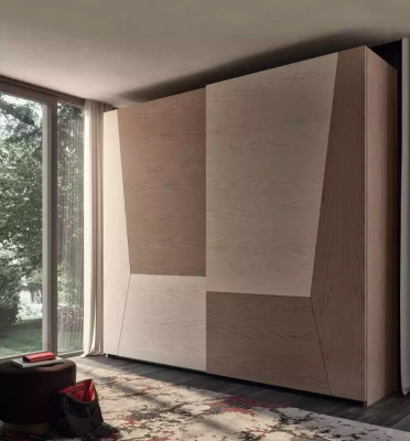 Šatní skříň hnědá ložnice Materiál dřevo Skříň Luxus Moderní
