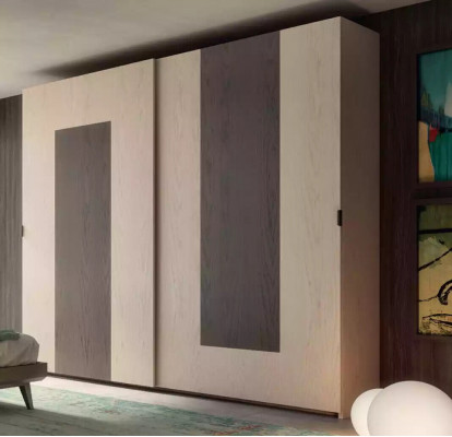 Šatní skříň hnědá ložnice Materiál Dřevo Skříň Dřevěný šatník