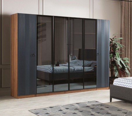Luxus šatní skříň ložnice Styl Moderní Dřevěný Nábytek Skříň s 6dveřmi