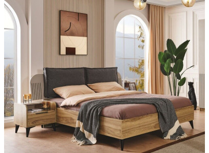 Luxus ložnice Sada Kompletní Designová postel 2x Noční stolky 3 dílná nová