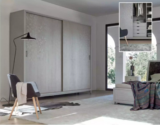 Ložnice Šatník Materiál Dřevo Skříň šedá Moderní Nová