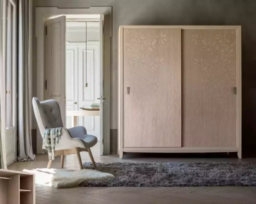 Ložnice šatní skříň Materiál Dřevo Skříň Moderní beige Skříně