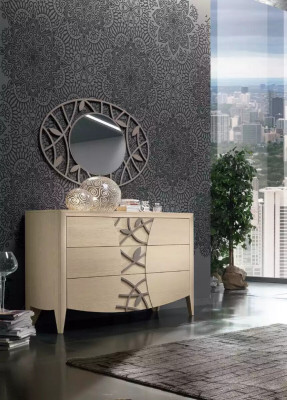 Ložnice Komoda Zrcadlo Konferenční stolek Komody Dřevo moderní design Luxus