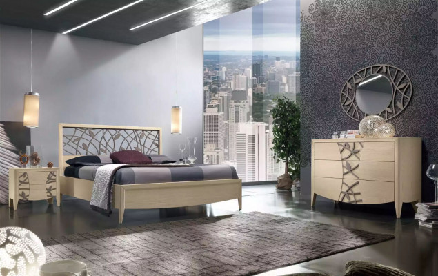 Ložnice Komoda Zrcadlo Konferenční stolek Komody Dřevo moderní design Luxus