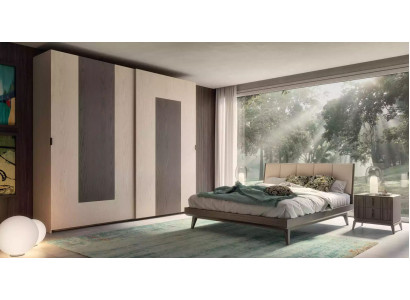 Ložnice sada postel 2x noční stolky šatní skříň Design Luxus nový 4dílný