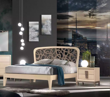Ložnice set postel 2x noční stolky šatník Design Luxus nový 6dílný
