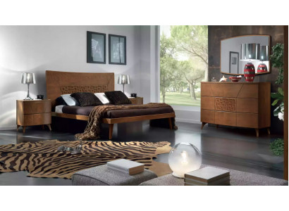 Ložnice Sada Postel 2x Noční stolky Komoda Design Luxus nový 5-dílný.