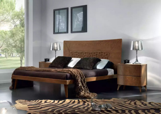Ložnice Sada Postel 2x Noční stolky Komoda Design Luxus nový 5-dílný.