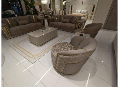 3+1 luxusní sedací souprava kompletní set gauč sofa moderní souprava obývací stěna