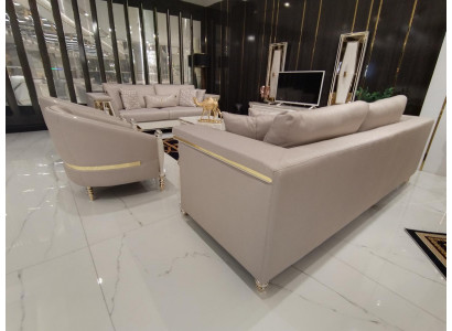 Luxusní sedací souprava 3+3+1+1 sedačka Křeslo JV nábytek Moderní nábytek Set 4dílný Nový