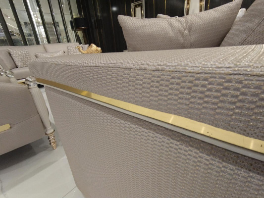 Pohovka třímístná čalouněná 3místné pohovky design luxusní nábytek textilie nové