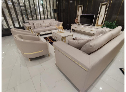 Sofa sestava 3+3+1+1 + konferenční stolek + komoda Moderní set Nový