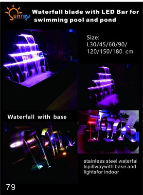 Vodopád fontána bazén nerezová ocel vodní hry plavecký bazén ozdoba zařízení