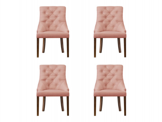 4x Chesterfield křeslo Lounge Club čalouněný židle židle sedadlo sada opěr.