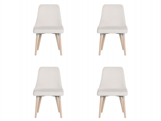 4x Designové polstrové židle sady židlí.