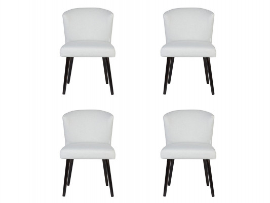 4x Křesla s čalouněným čalouněním Kožené sedadlo Designer Lounge Club Křeslo Sada