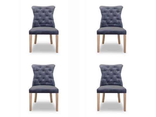 4x židle židle polstrování design chesterfield sada křesel kompletní set