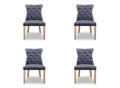 4x židle židle polstrování design chesterfield sada křesel kompletní set