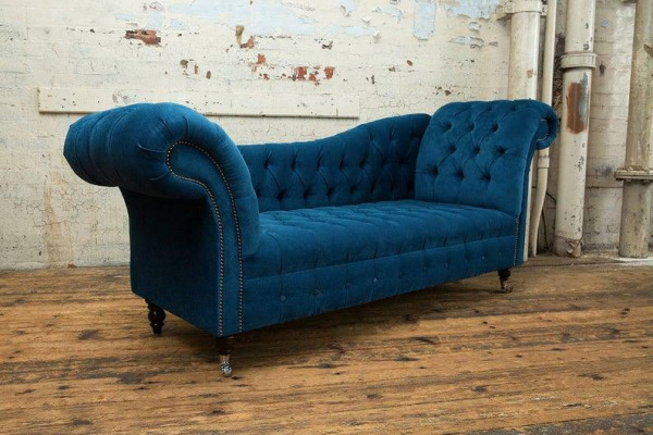 Chaiselongue Bank Sitz Liege Loung Barock Rokoko Jugendstil klassisch Blaue Neu