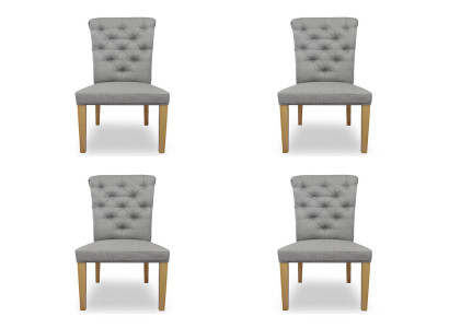 4x židle židle potah Design Lounge sedadle opěrka souprava křesel Chesterfield