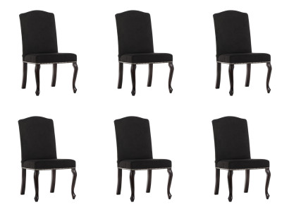 6x Design Polstrové židle Set židlí z textilu kompletní set