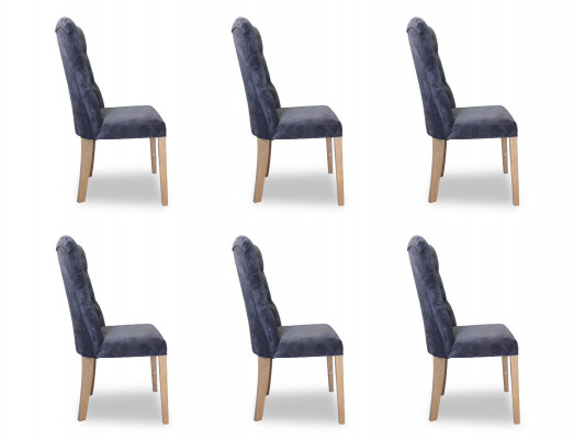 6x židle židle potah Design Chesterfield Souprava křesel Kompletní set