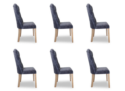 6x židle židle potah Design Chesterfield Souprava křesel Kompletní set