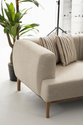 Třísedák, 3místná pohovka, bavlněná látka, moderní luxusní obývací pokoj, nová.