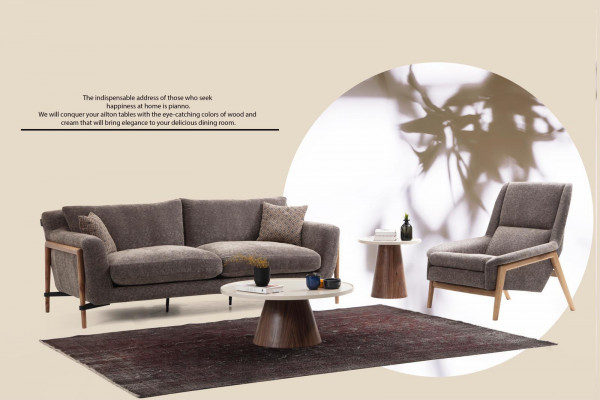Třísedák Pohovka 3Místná Látka Moderní Pohovky Design Obývací Pokoj Šedá