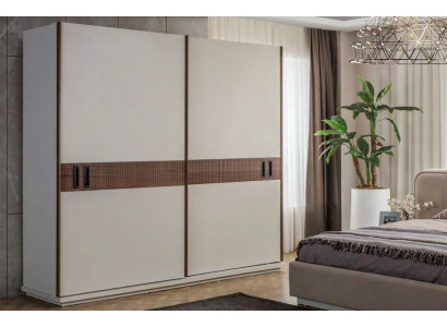 Elegantní bílá šatní skříň ložnice Skříně z luxusního dřeva nábytku