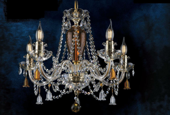 Křišťálový lustr Visutá lampa Stropní lampa Bohémia Lampa