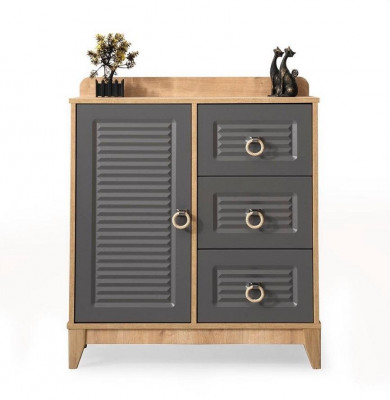 Komoda v dětském pokoji Moderní elegantní komoda dřevo šedá nábytek design