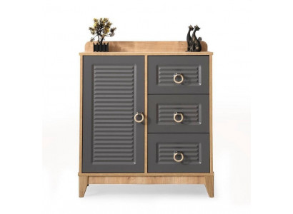 Komoda v dětském pokoji Moderní elegantní komoda dřevo šedá nábytek design