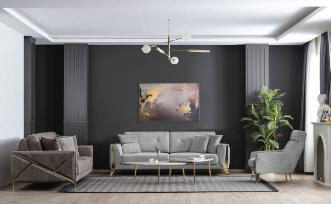 Obývací sada 331 Sedací souprava 2х konferenční stolky Moderní nábytek Design Luxus