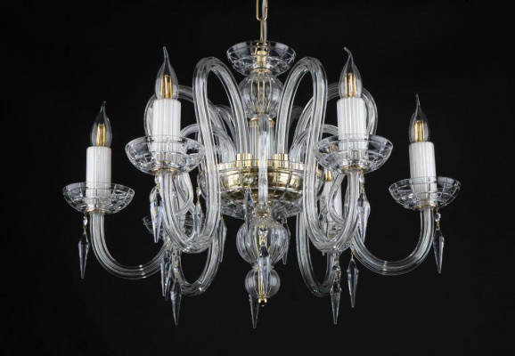 Křišťálový lustr Lampa z Bavorského lesa Stropní lampa Nástěnná lampa