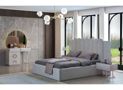 Kompletní ložní souprava postel toaletní stolek dřevo noční stolky 4dílná