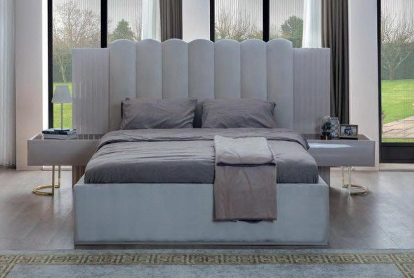 Kompletní ložní souprava postel toaletní stolek dřevo noční stolky 4dílná