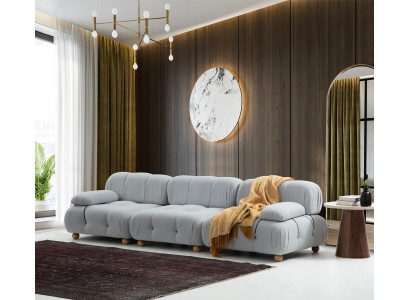 Pohovka 3místná moderní látková šedá šedá pohovky design obývací pokoj nová