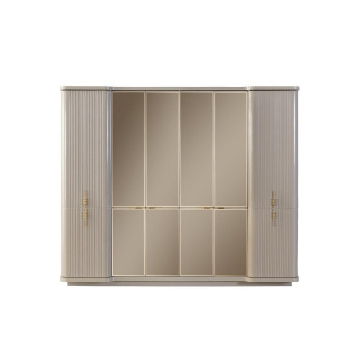 Beige šatní skříň šatní skříň ložnice dřevěná skříň nábytek
