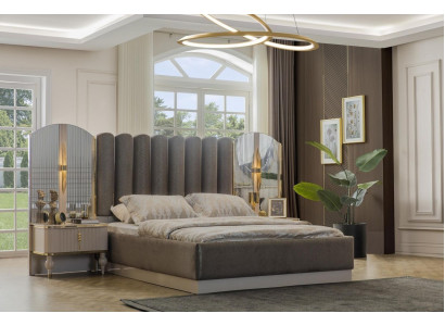 Exkluzivní ložnice Nábytek Designérská manželská postel Moderní noční stolky