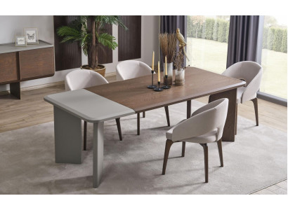 Moderní jídelní sestava - designový jídelní stůl 4x židle 5 dílná elegantní sestava nová