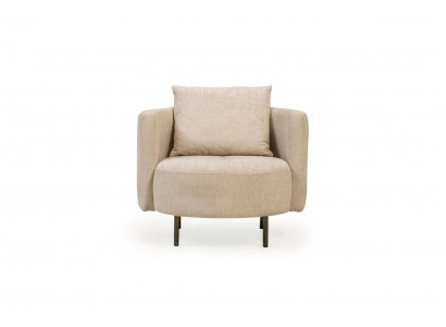 Tkaninové křeslo Křeslo Koktejl Křeslo Jeden člověk Beige Designový Sedadlo Nové