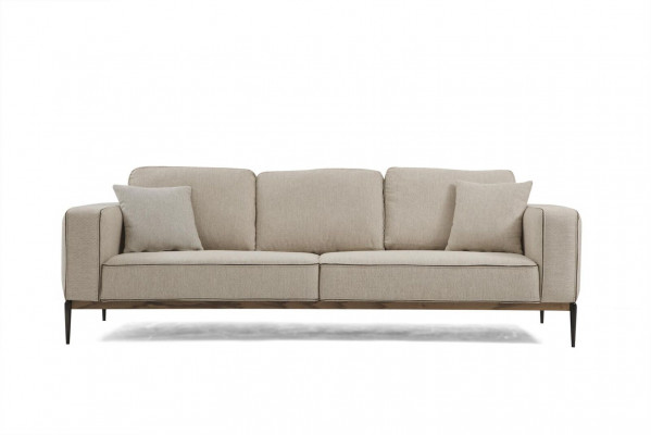 Pohovka čtyřmístná 4místná látková pohovka Moderní design obývacího pokoje Beige.