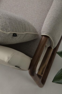 Sofa sestavy 4 křesla 4místná sedací souprava Moderní šedý látkový design