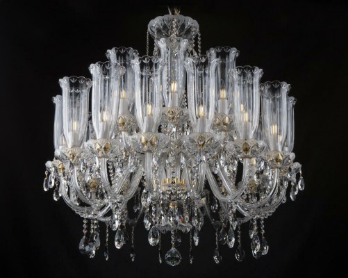 XXL Lampa 24x Lustre Palác Villa D'Este Světla Krystalová Lampa Lustre