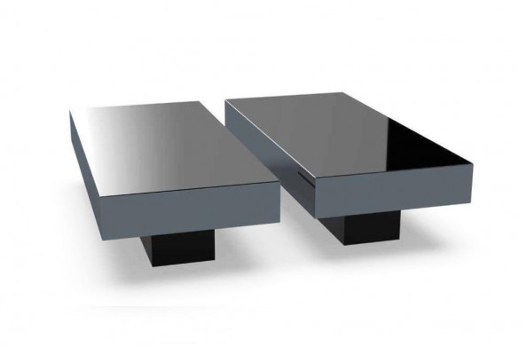 Couchtische Stůl Luxus Skleněný Stůl Konzoly Design Nábytek Set 2x nový