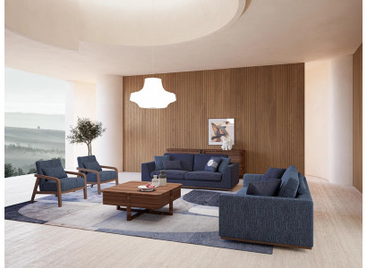 Obývací pokoj Moderní textilní pohovka Dvoumístná pohovka Luxusní design Nábytek