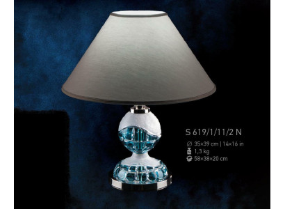 Stolní lampa v antickém stylu s křišťálovým lustr.