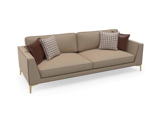 Design pohovka sedací souprava 3místná pohovka gauč nábytek set tkanina 240cm